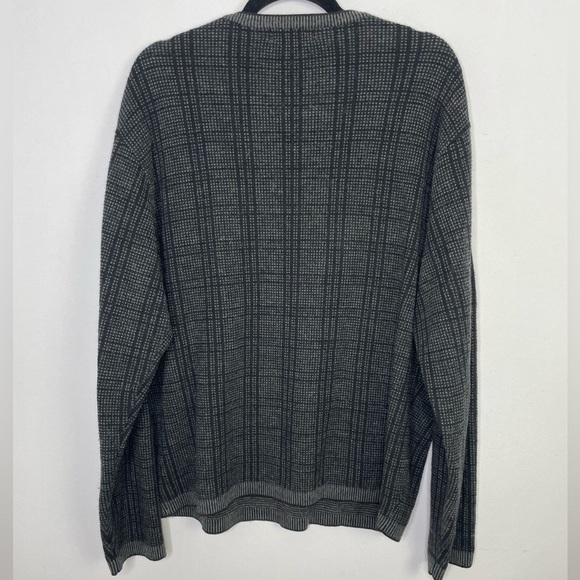 VINTAGE Pierre Cardin plaid print merino wool blend sweater - Picture 7 of 7